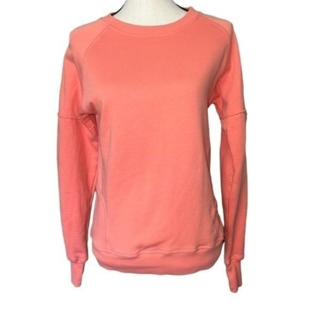 Iceburg Sweatshirt Womens S Coral Cotton Blend Fleece Long Sleeve Pullover